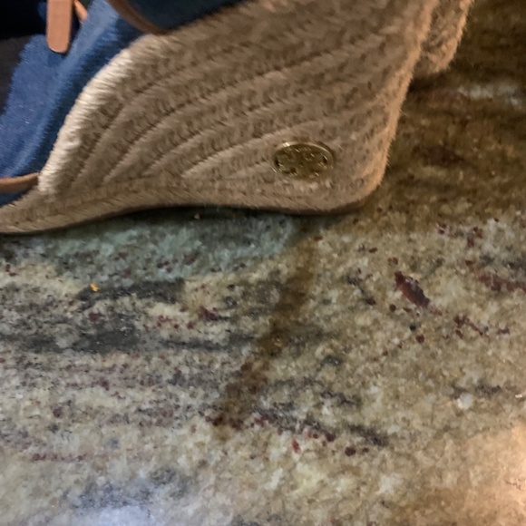 Tory Burch Blue Denim Wedges - Picture 5 of 7